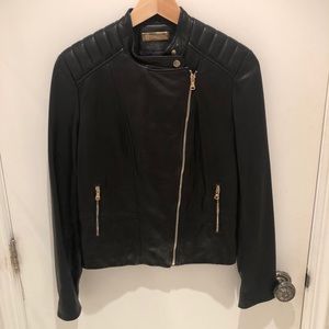 MASSIMO DUTTI 100% leather jkt M